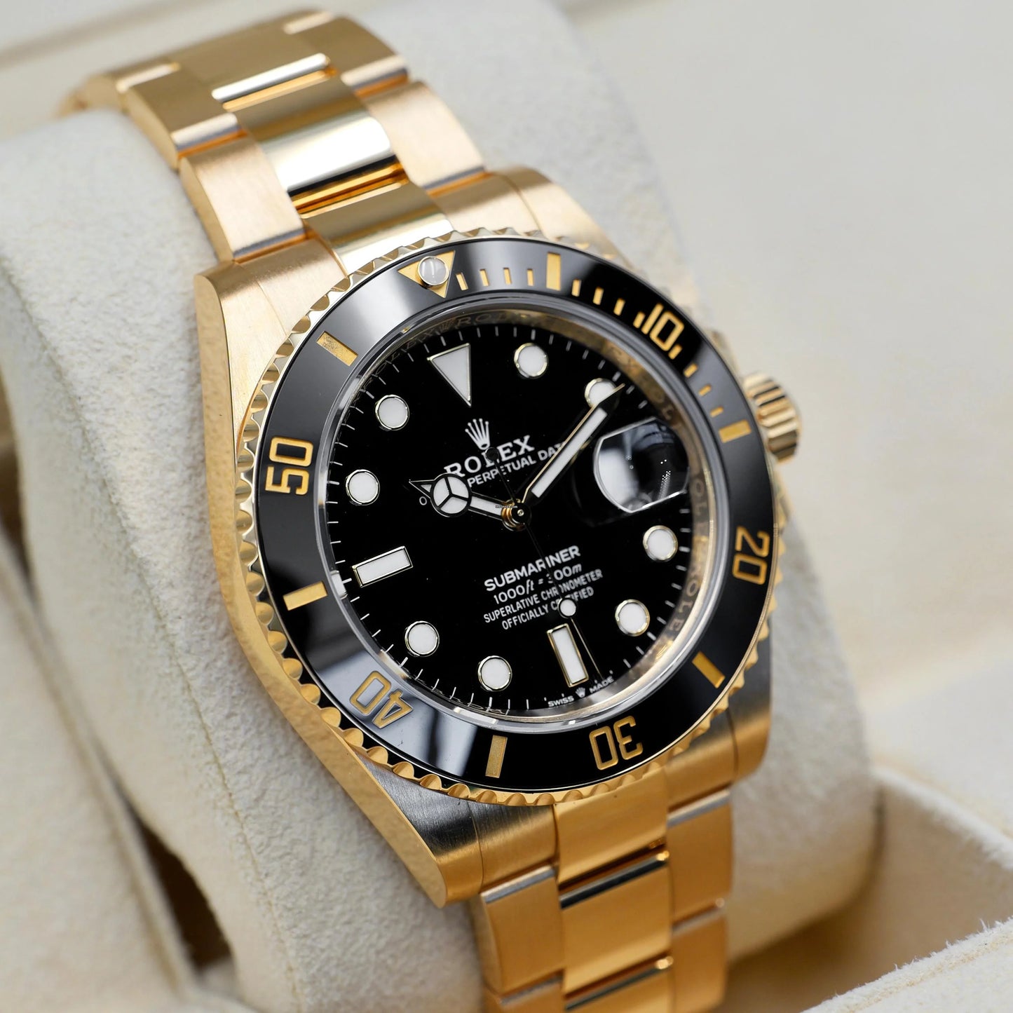 RLX  Gold 41mm Black Dial erkek saati