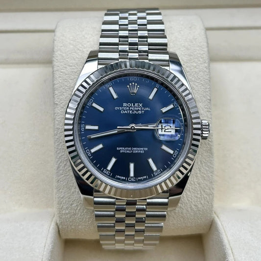 RLX Datejast 126200 41mm Çelik Mavi Kadran Oyster Bilezik