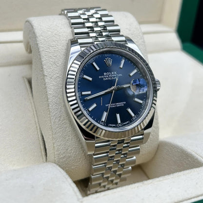 RLX Datejast 126200 41mm Çelik Mavi Kadran Oyster Bilezik